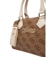GUESS GIRL MINI ME Borsa bauletto mini a mano, con tracolla 4g aop beige blanco - Borse Donna - 6