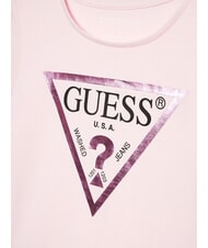 GUESS KIDS T-shirt stampa logo triangolo ballet pink - T-shirt Bambino - 3