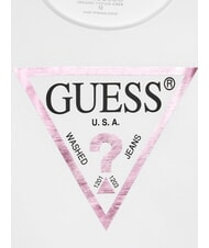 GUESS KIDS T-shirt stampa logo triangolo purwhite - T-shirt Bambino - 3