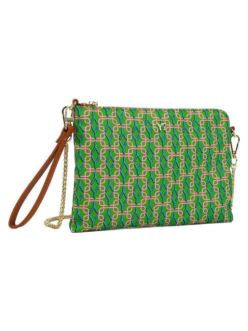 AUDREY Pochette con polsierina e tracolla kiwi - Borse Donna