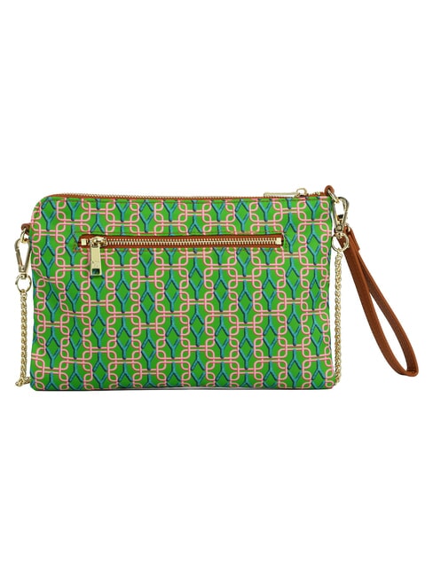 AUDREY Pochette con polsierina e tracolla kiwi - Borse Donna