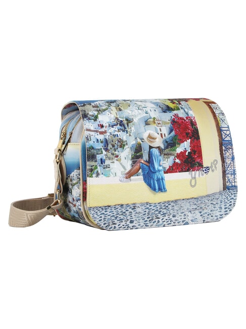 YESBAG Borsa a spalla, due comparti greek summer - Borse Donna