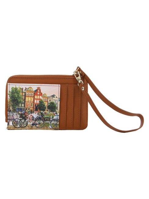 YESBAG Portacarte con zip e polsierina flower river - Portafogli Donna