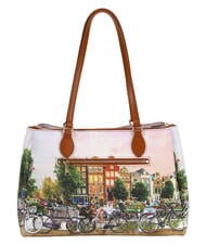 YNOT YESBAG Borsa shopping, a spalla flower river - Borse Donna - 3