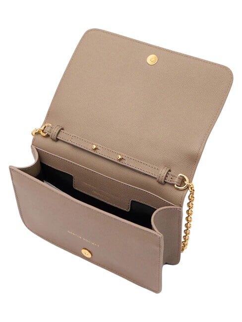 RIVETTO Mini Bag a tracolla, in pelle desert taupe - Borse Donna