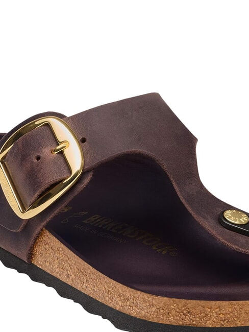 GIZEH BIG BUCKLE HEX Sandalo ciabatta in pelle habana - Scarpe Donna