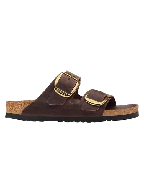 ARIZONA BIG BUCKLE HEX Sandalo ciabatta in pelle oliata habana - Scarpe Donna