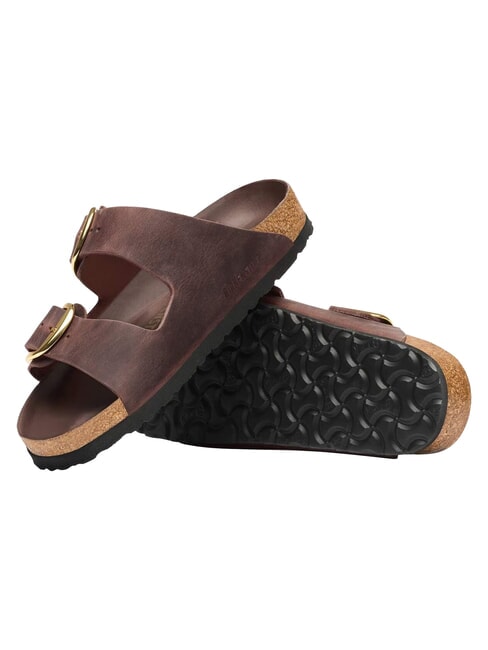 ARIZONA BIG BUCKLE HEX Sandalo ciabatta in pelle oliata habana - Scarpe Donna