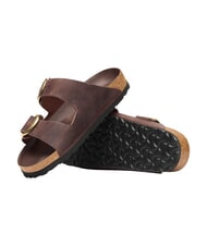 BIRKENSTOCK ARIZONA BIG BUCKLE HEX Sandalo ciabatta in pelle oliata habana - Scarpe Donna - 4