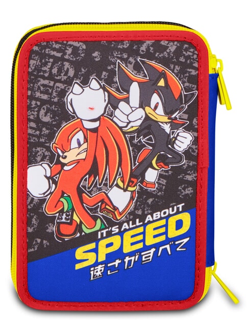 THE HEDGEHOG SPEED Astuccio con Kit Scolastico blu elettrico - Astucci e Accessori