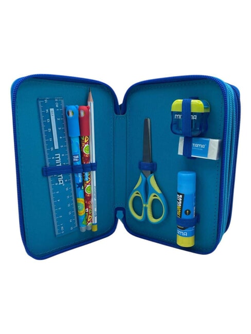 ITALIAN BRAINROT Astuccio con Kit Scolastico blu elettrico - Astucci e Accessori