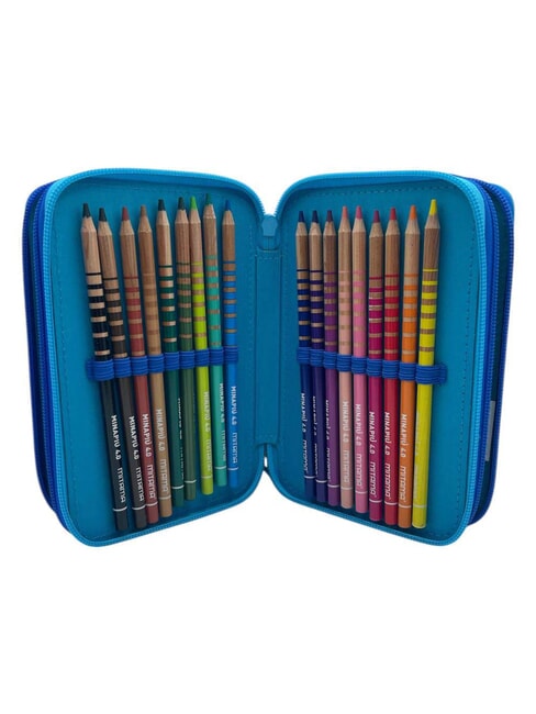 ITALIAN BRAINROT Astuccio con Kit Scolastico blu elettrico - Astucci e Accessori