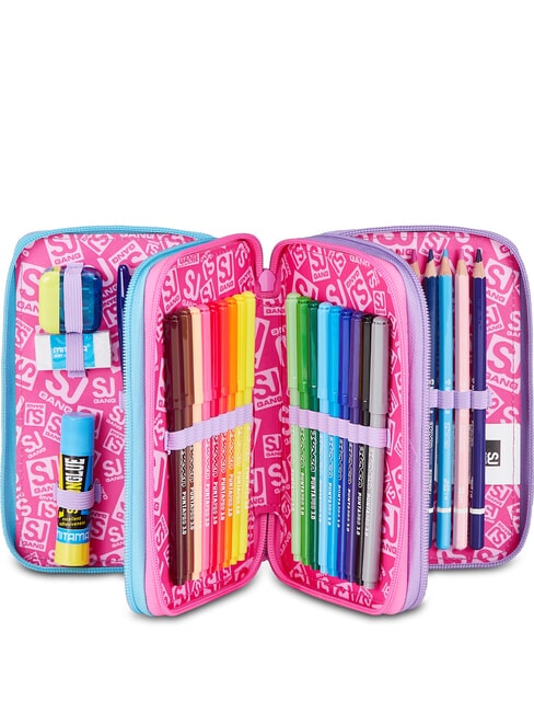GLOW LED UNICORN GIRL Astuccio con Kit Scolastico soft lillac - Astucci e Accessori