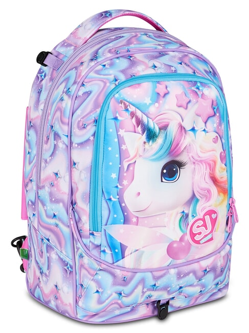 GLOW LED UNICORN GIRL Zaino Trolley 3 in 1 soft lillac - Zaini con carrello