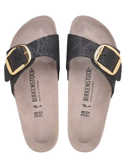 MADRID BIG BUCKLE Sandali cinturino unico pythonblack - Scarpe Donna