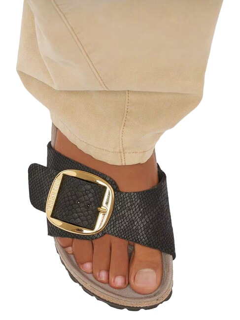 MADRID BIG BUCKLE Sandali cinturino unico pythonblack - Scarpe Donna