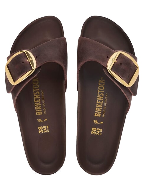 MADRID BIG BUCKLE HEX Sandali in pelle habana - Scarpe Donna