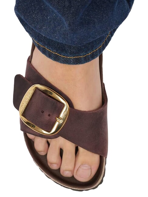 MADRID BIG BUCKLE HEX Sandali in pelle habana - Scarpe Donna