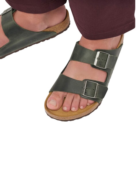 ARIZONA Sandali in pelle oliata thyme - Scarpe Uomo