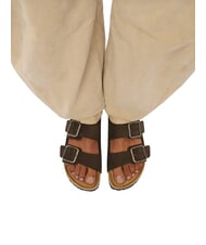 BIRKENSTOCK ARIZONA WB Sandali in pelle mocca - Scarpe Uomo - 6