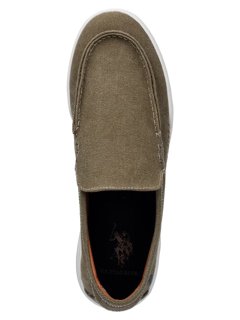 ALONSO Mocassini in canvas dark olive - Scarpe Uomo