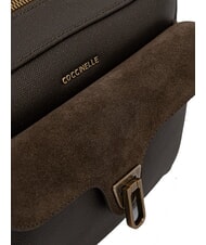 COCCINELLE BEAT WAXED Borsa a tracolla fango - Borse Donna - 4