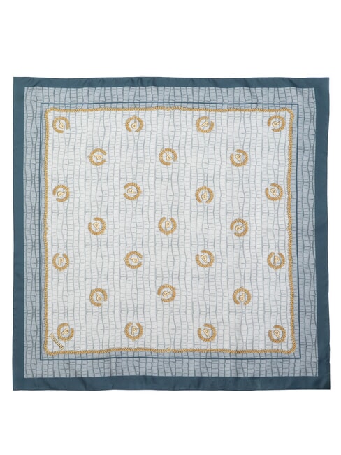 CROCO LOGO Foulard blu croco - Sciarpe