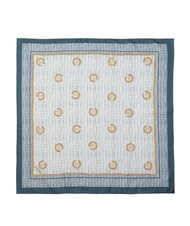 POLLINI CROCO LOGO Foulard blu croco - Sciarpe - 2