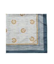 POLLINI CROCO LOGO Foulard blu croco - Sciarpe - 3