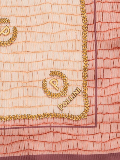 CROCO LOGO Foulard rosa croco - Sciarpe