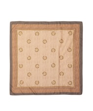 POLLINI CROCO LOGO Foulard marrone croco - Sciarpe - 2