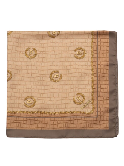 CROCO LOGO Foulard marrone croco - Sciarpe