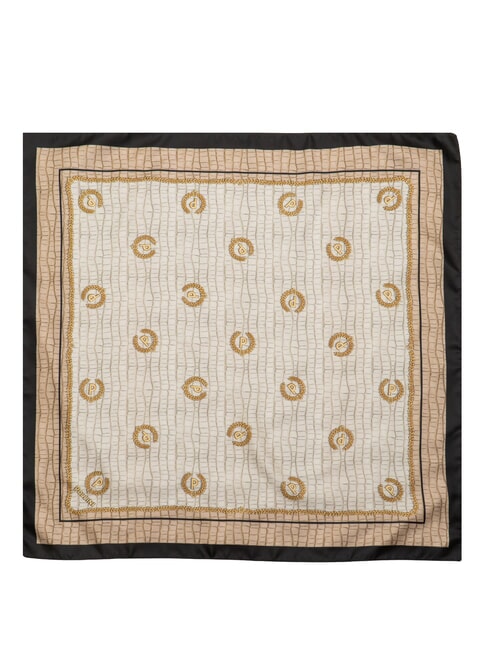 CROCO LOGO Foulard nero croco - Sciarpe