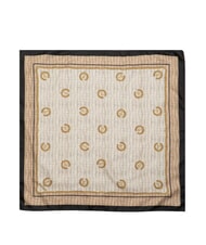 POLLINI CROCO LOGO Foulard nero croco - Sciarpe - 2