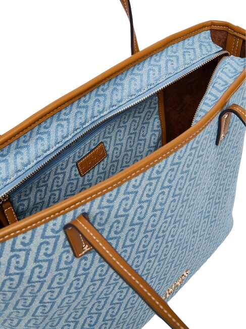 EVRIM Borsa shopping a spalla dusty blue - Borse Donna