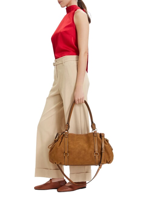 GINESA Borsa a spalla, con tracolla cammello - Borse Donna