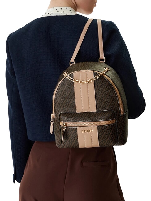EMATITE Zaino con tasca frontale testa moro/dk.cipria - Borse Donna
