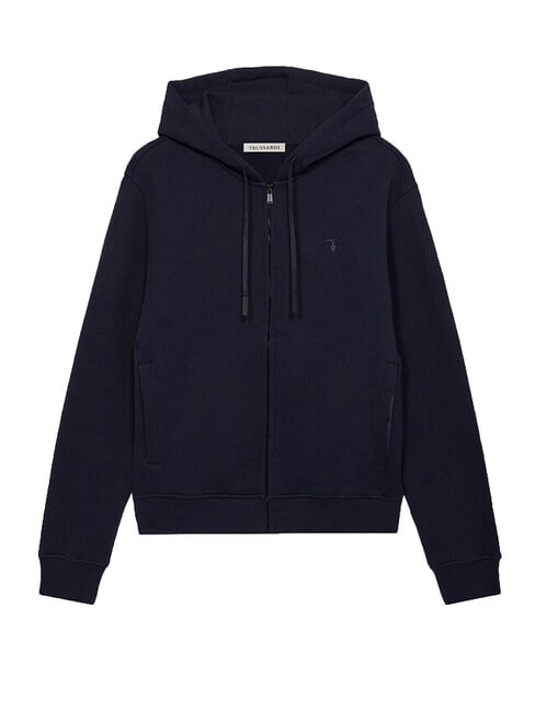 JERSEY Felpa full zip blu navy - Felpe Uomo