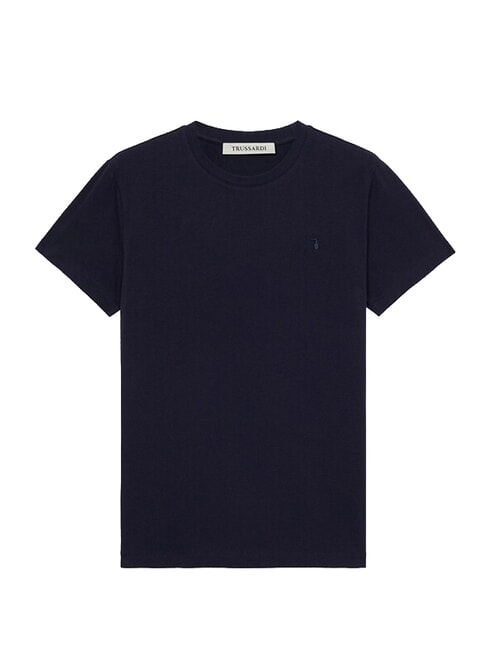 ESSENTIAL LEVRIERO T-Shirt in cotone blu navy - T-shirt Uomo