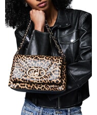 LIUJO LAPUFFY Borsa a spalla, con tracolla macul.naturale - Borse Donna - 2