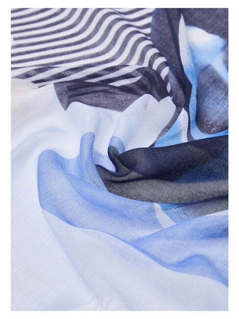 FLOWER Foulard a blocchi light blue - Sciarpe