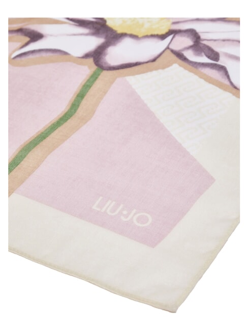 FLOWER Foulard a blocchi white cream - Sciarpe