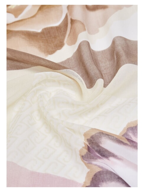 FLOWER Foulard a blocchi white cream - Sciarpe