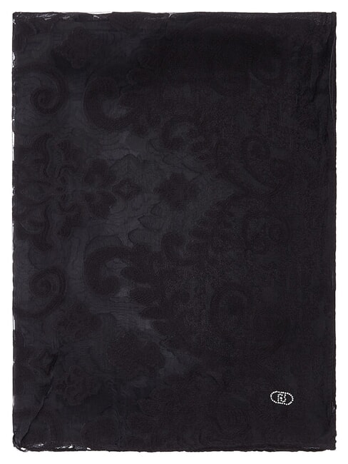 PIZZO Foulard stampato NERO - Sciarpe