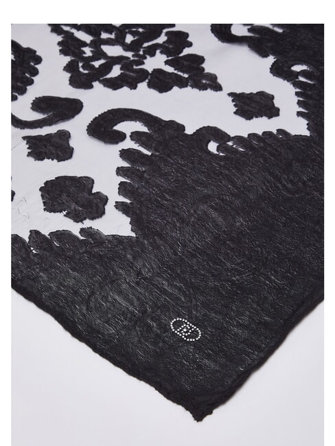 PIZZO Foulard stampato NERO - Sciarpe
