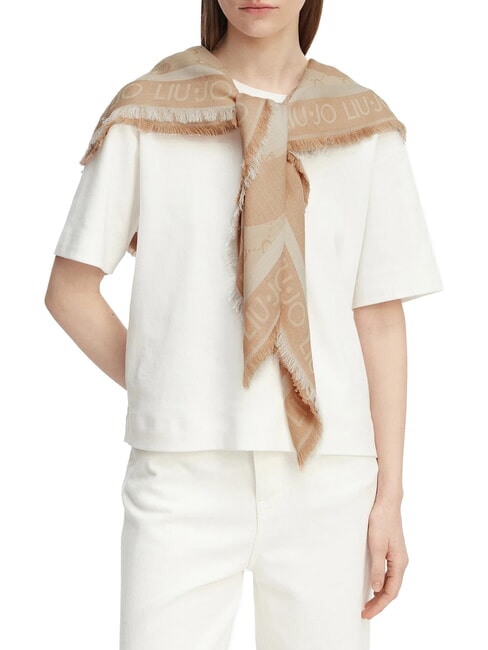 LOGO Foulard in jacquard sabbia - Sciarpe