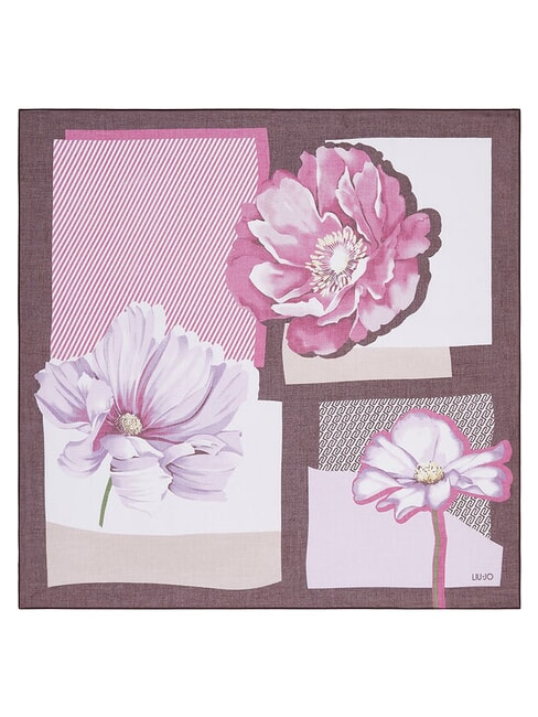 FLOWER Foulard a blocchi cranberry - Sciarpe