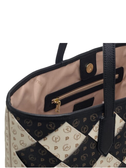 HERITAGE Borsa a spalla avorio nero - Borse Donna