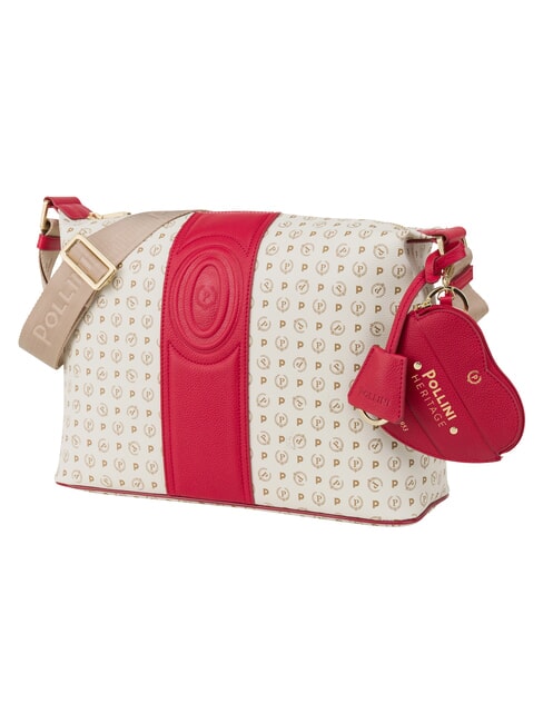 HERITAGE Borsa a tracolla avorio rosso - Borse Donna