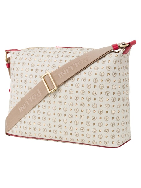 HERITAGE Borsa a tracolla avorio rosso - Borse Donna